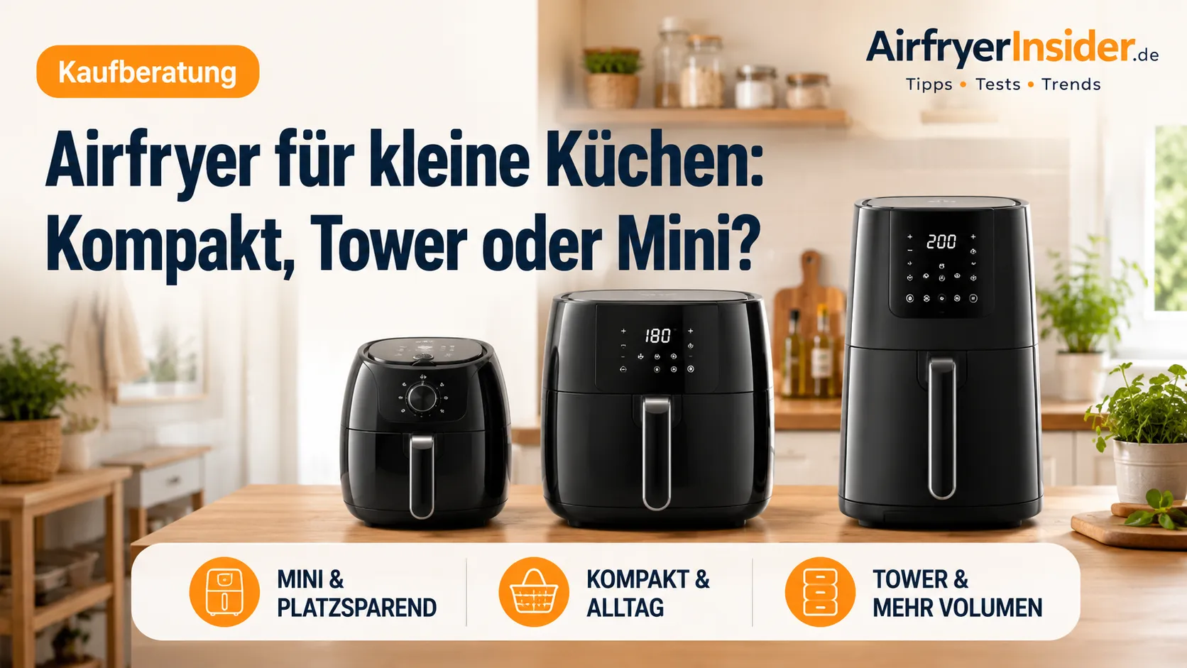 Airfryer für kleine Küchen: Kompakt, Tower oder Mini?