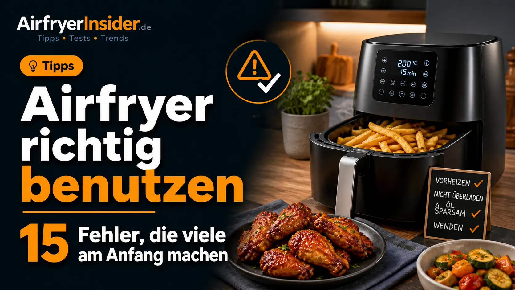 Airfryer richtig benutzen mit einfachen Tipps gegen Anfängerfehler für knusprigere Ergebnisse und mehr Sicherheit in der Küche