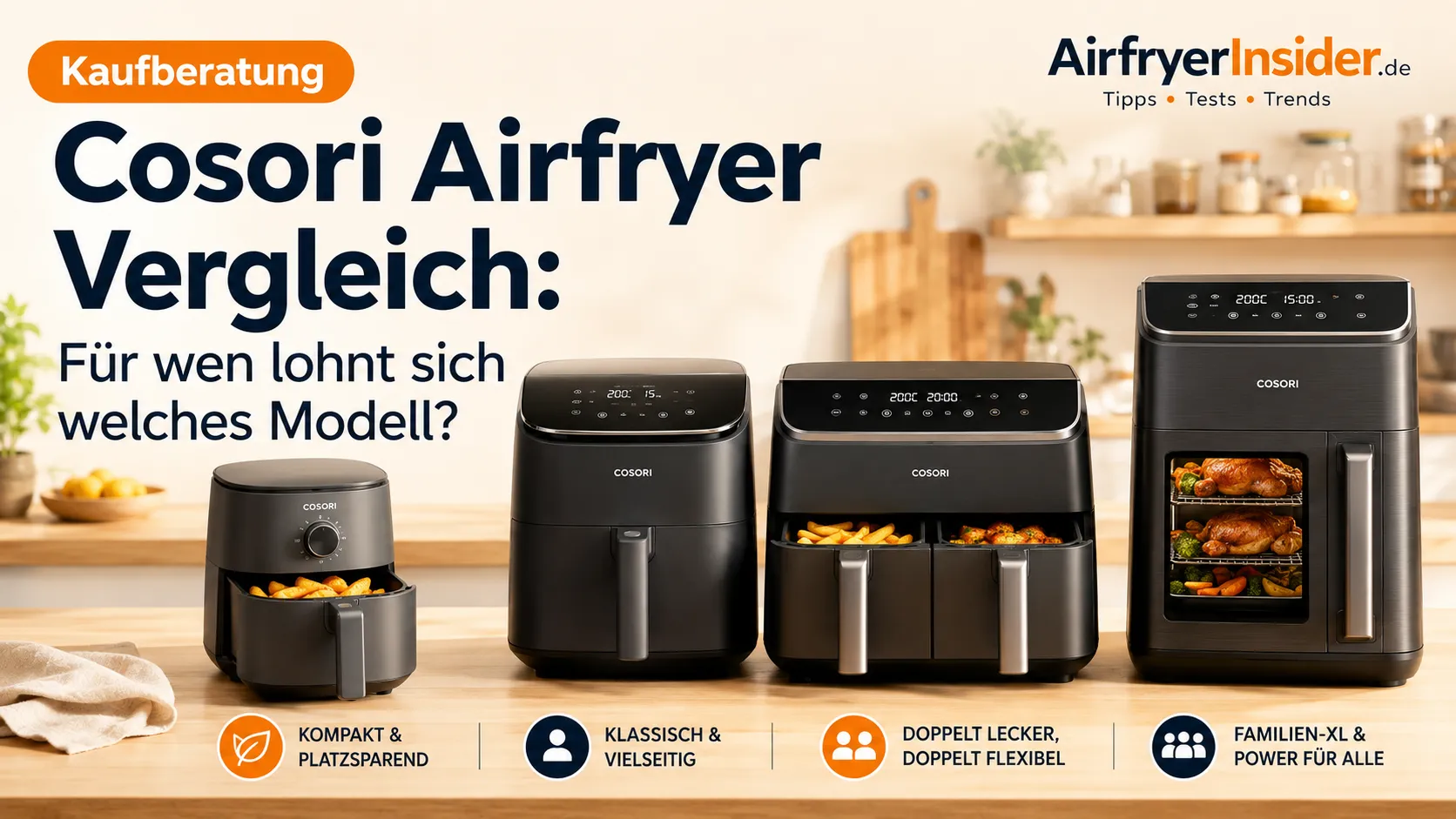 Cosori Airfryer Vergleich: Für wen lohnt sich welches Modell?