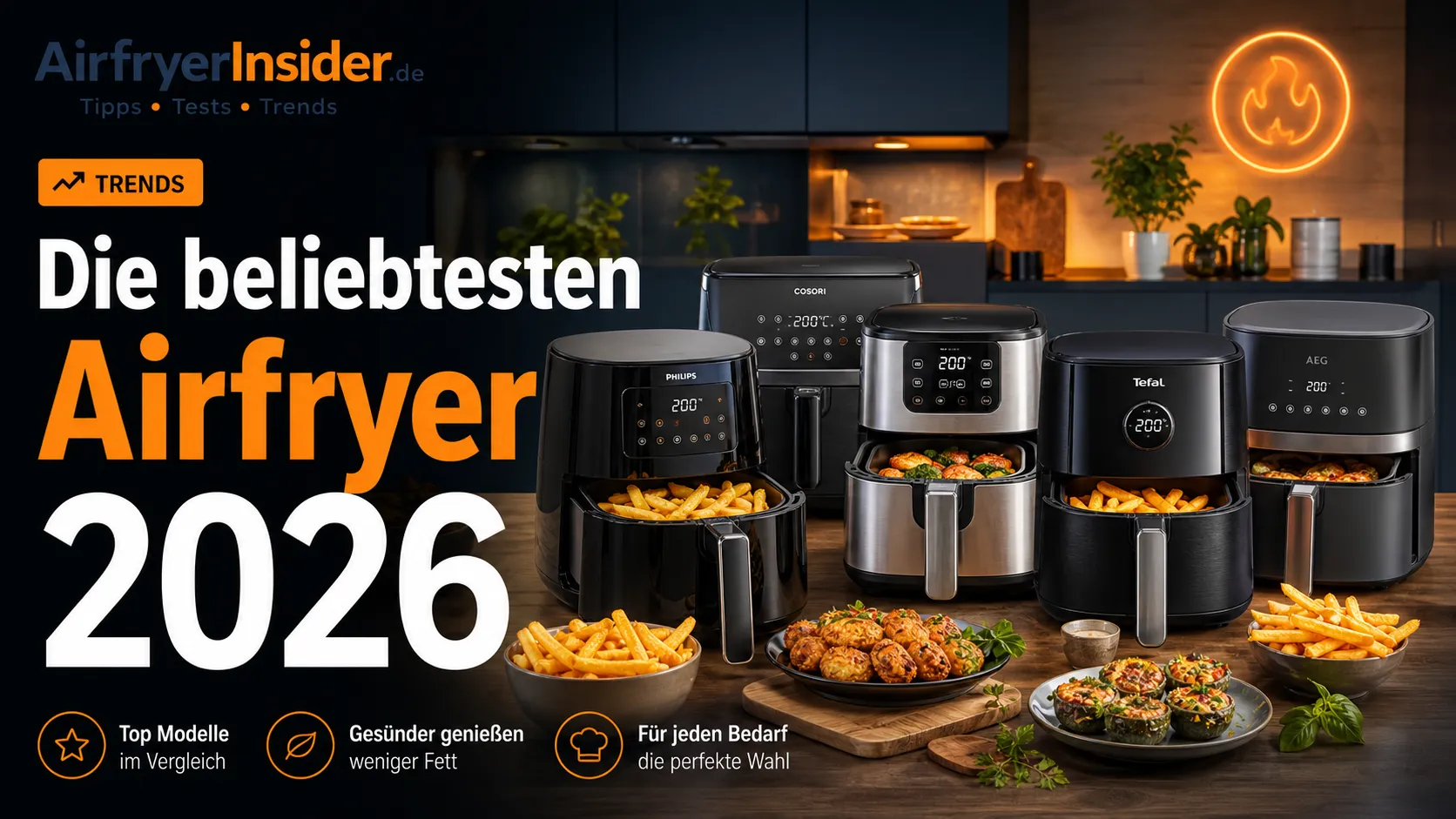 Beliebte Airfryer 2026 im Überblick mit modernen Modellen, Kaufberatung und Inspiration für bessere Ergebnisse in der Küche