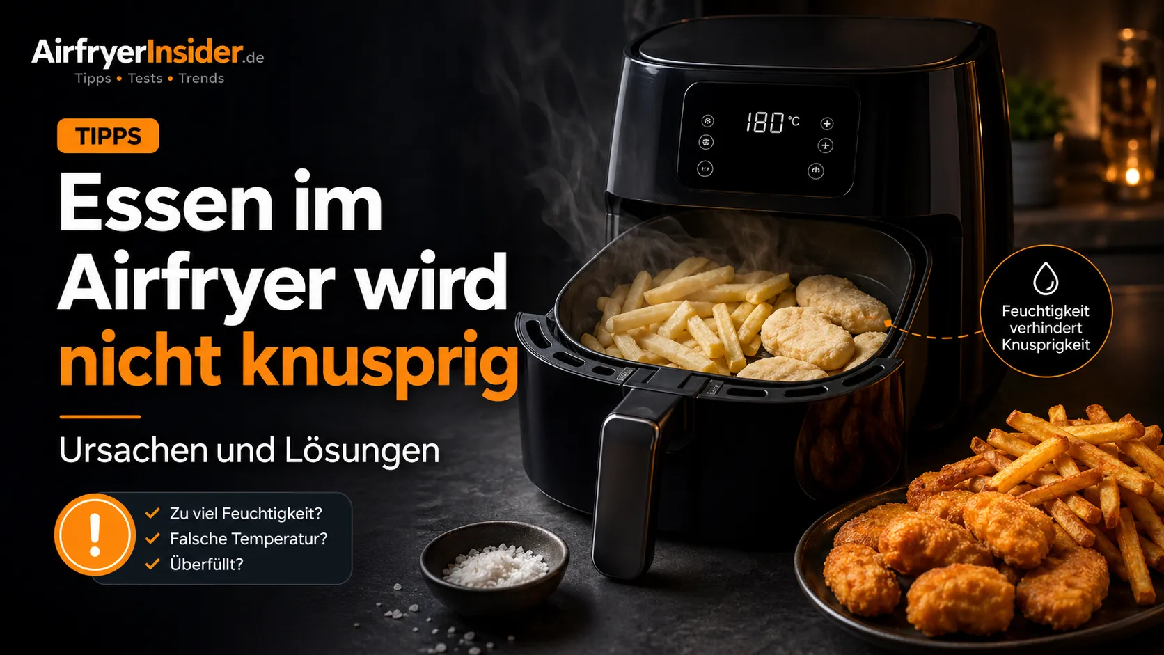 Weiche Pommes und blasse Snacks aus dem Airfryer mit einfachen Tipps für mehr Knusprigkeit und bessere Ergebnisse